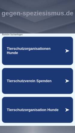 Vorschau der mobilen Webseite www.gegen-speziesismus.de, Gegen-Speziesismus.de