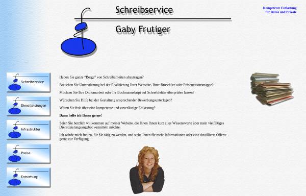 Vorschau von www.schreibservice.ch, Schreibservice Gaby Frutiger