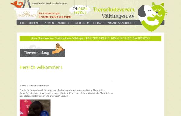 Vorschau von www.tierschutzverein-vk.de, Tierschutzverein Völklingen e.V.
