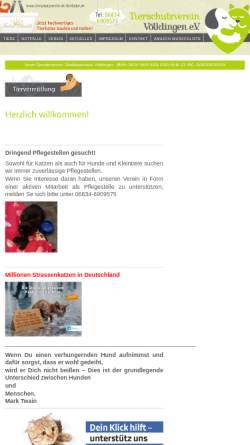 Vorschau der mobilen Webseite www.tierschutzverein-vk.de, Tierschutzverein Völklingen e.V.