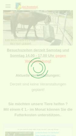 Vorschau der mobilen Webseite www.landestierheim.at, Tierheim Gut Riedenhof