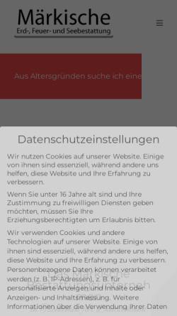 Vorschau der mobilen Webseite www.raymund-stelzer.de, Stelzer Bestattungen