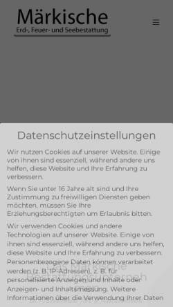 Vorschau der mobilen Webseite www.raymund-stelzer.de, Stelzer Bestattungen