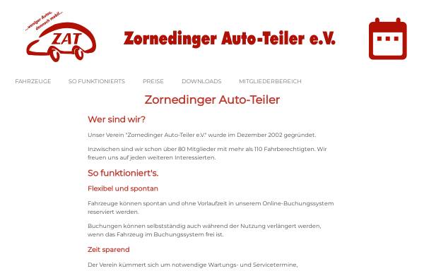 Vorschau von www.carsharing-zorneding.de, Zornedinger Auto-Teiler e.V. (ZAT)