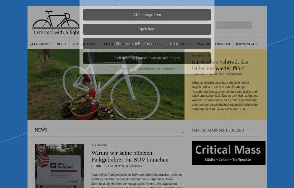 Vorschau von itstartedwithafight.de, It started with a fight... | ...and now it' s all about the bike!