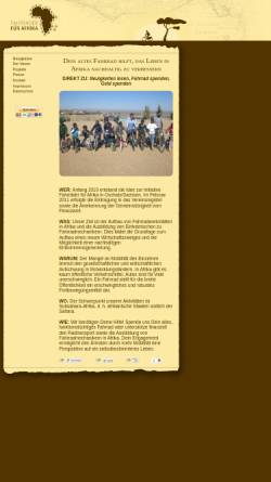 Vorschau der mobilen Webseite www.fahrraeder-fuer-afrika.de, Fahrräder für Afrika e.V.