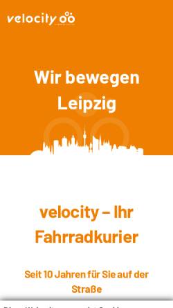 Vorschau der mobilen Webseite www.kurier-leipzig.de, Der Fahrradkurier für Leipzig