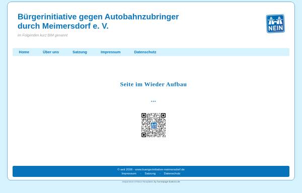 Vorschau von www.buergerinitiative-meimersdorf.de, Bürgerinitiative gegen Autobahnzubringer durch Meimersdorf e. V.