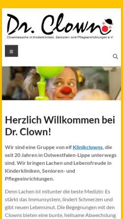 Vorschau der mobilen Webseite www.doktorclown.de, Dr. Clown