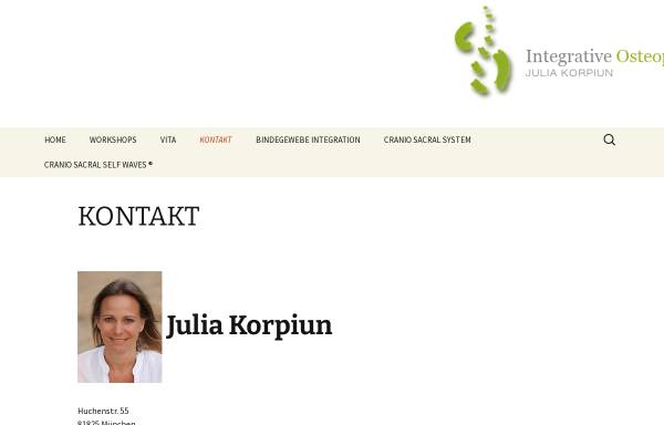 Vorschau von www.integrative-osteopathie.de, Julia Korpiun