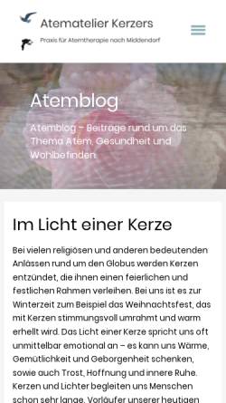 Vorschau der mobilen Webseite atemtherapie-blog.ch, Atemblog