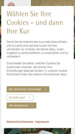 Vorschau der mobilen Webseite www.rosenberg-ayurveda.de, Rosenberg Gesellschaft für ganzheitliche Gesundheit und Bildung gGmbH