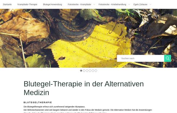 Vorschau von www.blutegel-therapie.org, Blutegel-Therapie in der Alternativen Medizin