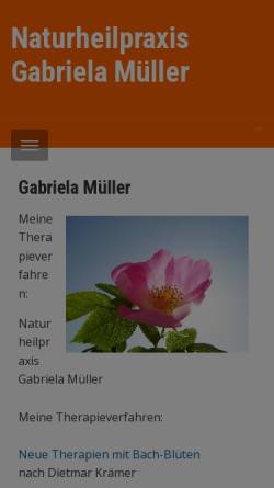 Vorschau der mobilen Webseite www.gabrielamueller.de, Gabriela Müller