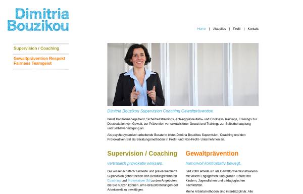 Vorschau von www.supervision-gewaltpraevention.de, Dimitria Bouzikou - Supervision Coaching Gewaltprävention
