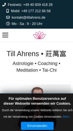 Vorschau der mobilen Webseite www.tillahrens.de, Till Ahrens