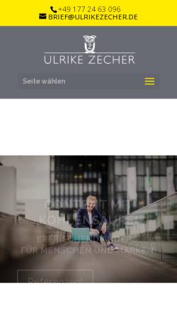Vorschau der mobilen Webseite ulrikezecher.de, Ulrike Zecher Markenberatung | Schreibcoaching