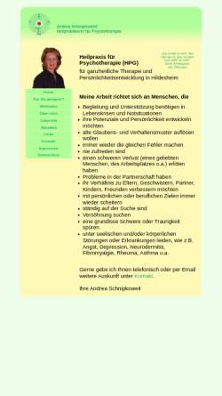 Vorschau der mobilen Webseite www.weg-zum-sinn.de, Andrea Schnipkoweit