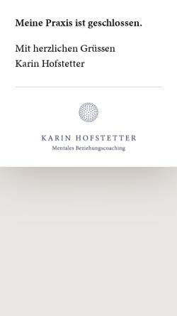 Vorschau der mobilen Webseite karin-hofstetter.ch, Karin Hofstetter Mentaltraining