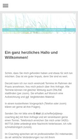 Vorschau der mobilen Webseite www.xn--coaching-eckernfrde-56b.de, Deep Coaching
