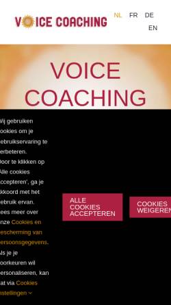 Vorschau der mobilen Webseite www.voicecoaching.be, VoiceCoaching