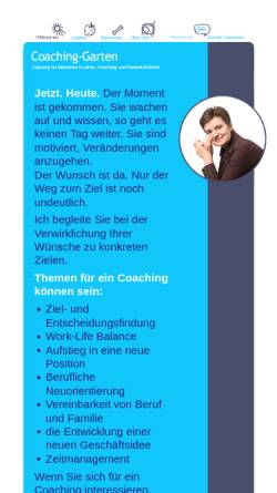 Vorschau der mobilen Webseite www.coachinggarten.de, Coaching Garten-Katrin Teske-Temperton