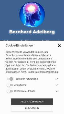 Vorschau der mobilen Webseite www.b-adelberg.de, Privatpraxis Dipl.-Psych. Bernhard Adelberg