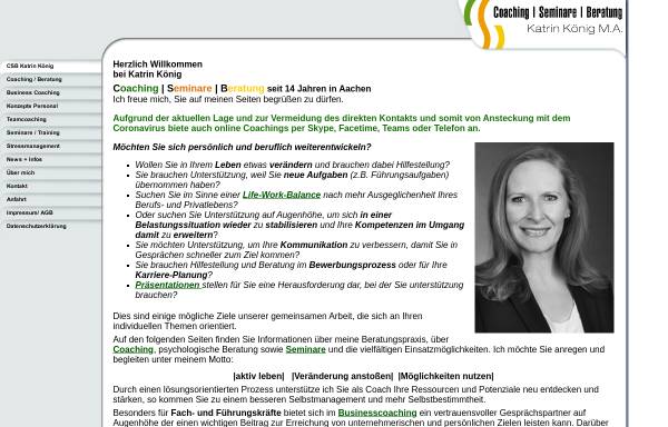Vorschau von www.csb-koenig.de, Katrin König – Coaching | Seminare | Beratung