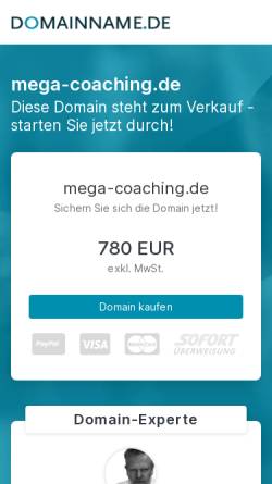 Vorschau der mobilen Webseite www.mega-coaching.de, Mega Coaching - Monica Wagner-Manslau M.A.