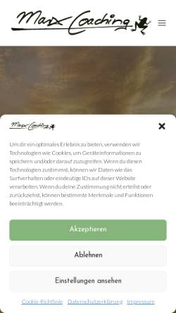 Vorschau der mobilen Webseite www.marx-coaching.de, Marx Coaching