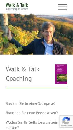 Vorschau der mobilen Webseite www.walkandtalk-stuttgart.de, Walk & Talk - Coaching im Gehen