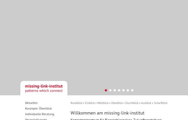 Vorschau von www.missing-link-institut.de, Missing Link Institut - Matrix Coaching