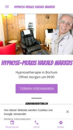 Vorschau der mobilen Webseite hypnose-bochum-harald-k-markus.business.site, Praxis für Psychologische Beratung