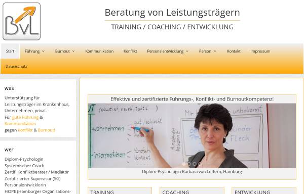 Vorschau von www.bvl-coaching.de, Büro von Leffen
