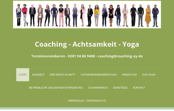 Vorschau von www.coaching-ay.de, Coaching - Achtsamkeit - Yoga