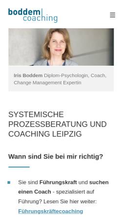Vorschau der mobilen Webseite www.boddem-coaching.de, Boddem-Coaching