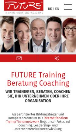Vorschau der mobilen Webseite www.future.at, Future -Training Beratung Coaching Gesellschaft m.b.H.