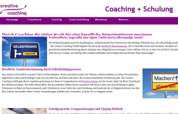 Vorschau von www.creative-coaching.biz, CreativeCoaching GmbH