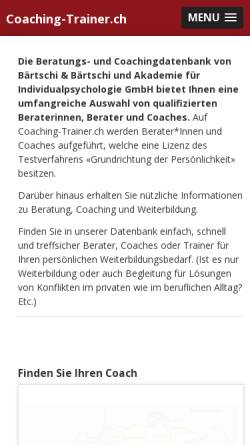 Vorschau der mobilen Webseite coaching-trainer.ch, Coaching-Trainer.ch