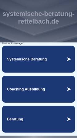 Vorschau der mobilen Webseite www.systemische-beratung-rettelbach.de, Systemische Beratung Rettelbach