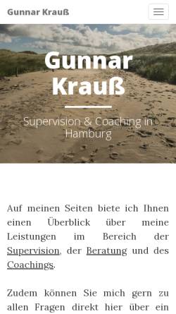 Vorschau der mobilen Webseite www.gunnar-krauss.de, Gunnar Krauß - Beratung, Supervision, Coaching