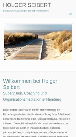 Vorschau der mobilen Webseite www.holgerseibert.de, Holger Seibert Supervision, Coaching und Gruppenberatung