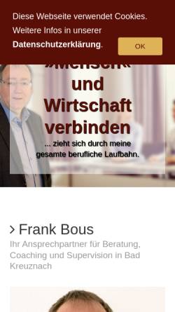 Vorschau der mobilen Webseite www.frank-bous.de, Frank Bous