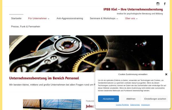 Vorschau von www.ipbb-kiel.de, Institut für psychologische Beratung und Bildung