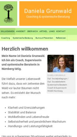 Vorschau der mobilen Webseite www.coaching-grunwald.de, Daniela Grunwald