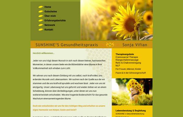 Vorschau von sunshinesgesundheitspraxis.ch, Sunshine’s Gesundheitspraxis