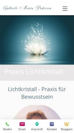 Vorschau der mobilen Webseite lichtkristall.de, Spirituelles Zentrum Lichtkristall