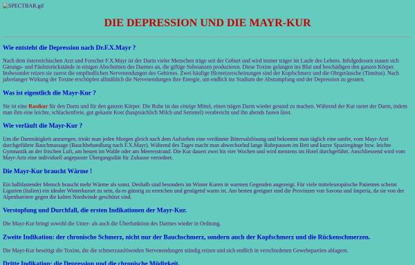 Depression nach Dr. F.X. Mayr
