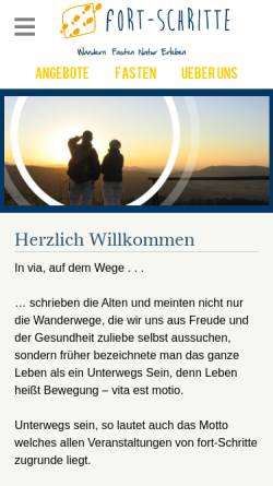 Vorschau der mobilen Webseite www.fort-schritte.de, Fort-Schritte