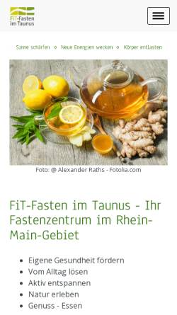 Vorschau der mobilen Webseite www.fit-fasten-im-taunus.de, Inge Wertgen - FiT-Fasten im Taunus
